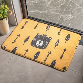 Color: Hello little tree cute bear, Size: 70x140CM - Cartoon Cute Carpet Bedroom Door Mat Bathroom Non-slip Mat Absorbent Mat