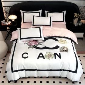 Color: Ivory - Size: Queen - Bedding Sets Nordic Light Four-piece Quilt Set with Ground Wool Double Plus 2.0m Bed Sheet Non-slip