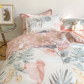 style: D, Bedding Size: 1.8M 4Pcs set - Four-piece Set Of Bedding And Student Dormitory Sheets With Brushed Aloe Cotton