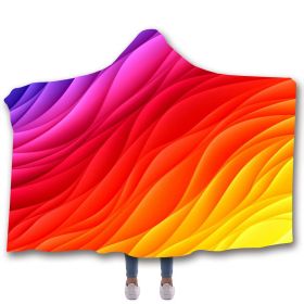 Color: 4 color, Size: 130*150CM - Cartoon Anime Print Hooded Blanket