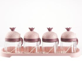 Color: Pineapple light powder 4 - Seasoning Box Household Kitchen Supplies Cartoon