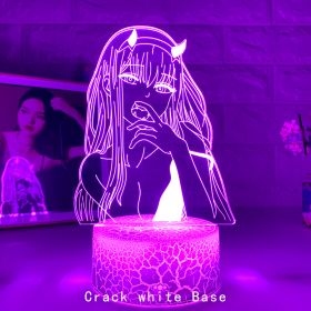 Color: Crack, style: Remote control - Two-dimensional Sakurajima Mai 3D Night Light Bunny Girl Remote Control Colorful Bedroom Table Lamp