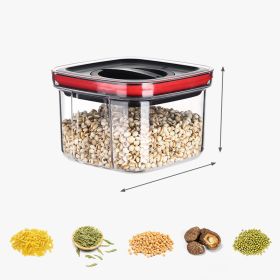 Color: Black? Red, style: Small - Leak-proof Airtight Tank, Whole Grain Storage Tank, Refrigerator
