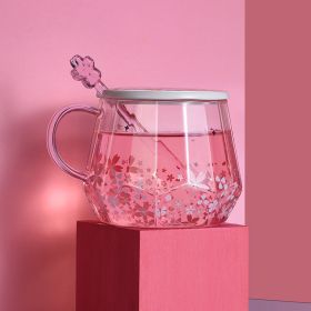 style: Cup - Cherry Blossom Cup Heat-resistant Glass Female Cute Drinking Glass