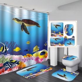 Color: 4style, Size: 90x180cm - Digital Printing Waterproof Polyester Shower Curtain