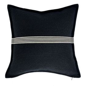 Color: Single stripe, Pillowcase size: 45x45cm - Geometric Striped Cotton And Linen Pillowcase