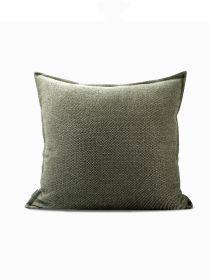 Color: Square pillow, Size: 45X45cm-Without core, style:  - Gray-green Back Cushion Cotton And Linen Pillow Nordic Pillow-like Lumbar Pillow