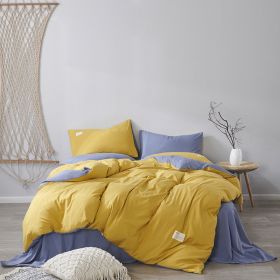 Color: I, Size: 1.2m bed - Simple Cotton Bed Linen Quilt Cover Three-Piece Dormitory