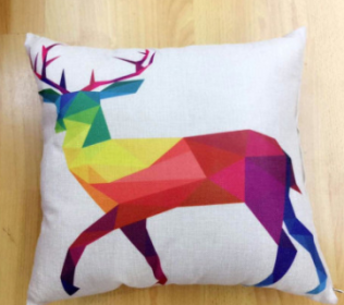 style: 13, Size: 45X45CM-Pillowcase, type:  - Cartoon Linen Backing Block Back Cushion