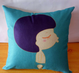 style: 38, Size: 45X45CM-With pillow, type:  - Cartoon Linen Backing Block Back Cushion