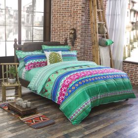 Color: F1.8m, Size: 180X220-4pcs, Model:  - Three-piece Set Of Ethnic Printing On Polyester Bed