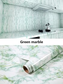 Color: Green marble, Size: 200x60cm - Artificial Marble Self-adhesive Refurbished Sticker