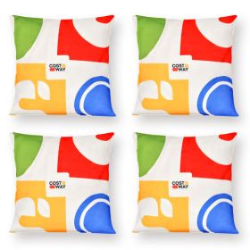 18 x 18 Inch Inches Square Throw Pillows with Removable and Washable Velvet Pillow Cases - Color: Red