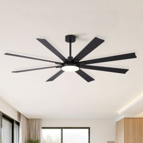 72 in. Black Lowe Profile Ceiling Fan with Light