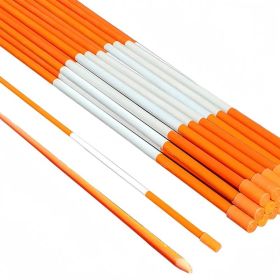50PC Hollow Snow Pole With High Visibility Reflective Design, Suitable For Road/House/Driveway Snow Removal Indication (Option: 60inch)