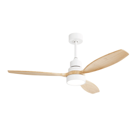 52 Inch Ceiling Fan Light With 6 Speed Remote Reversible Energy-saving DC Motor Remote Control for Bedroom (Color: as Pic)